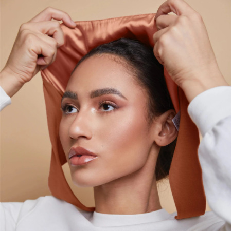 Satin Hair Bonnet - Double Layer Satin Hijab Cap for