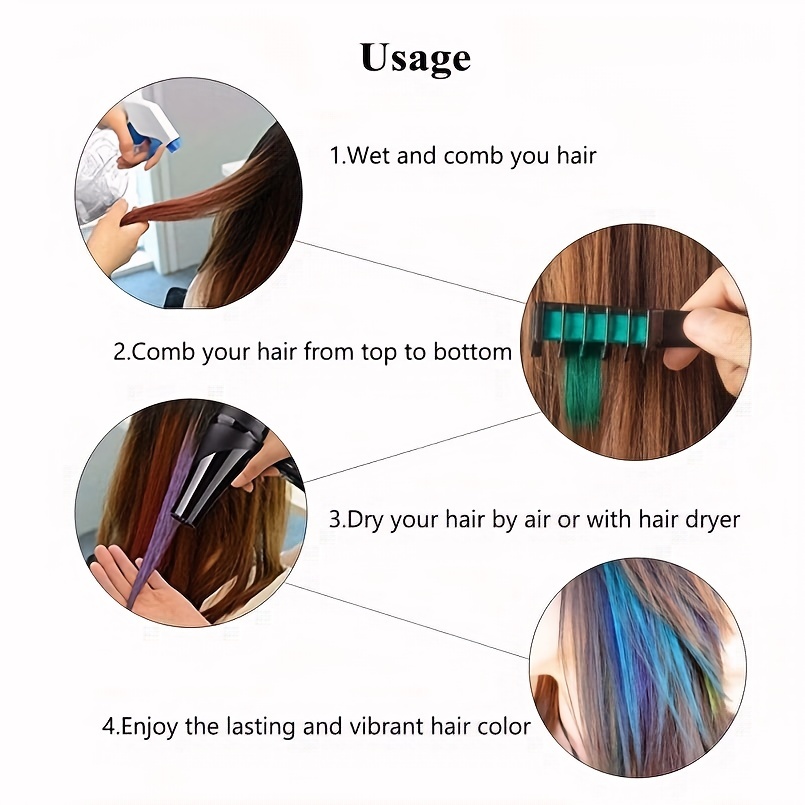 10 Colors/set ABS Non-toxic On - مراجعة Hair Care Color وسعره