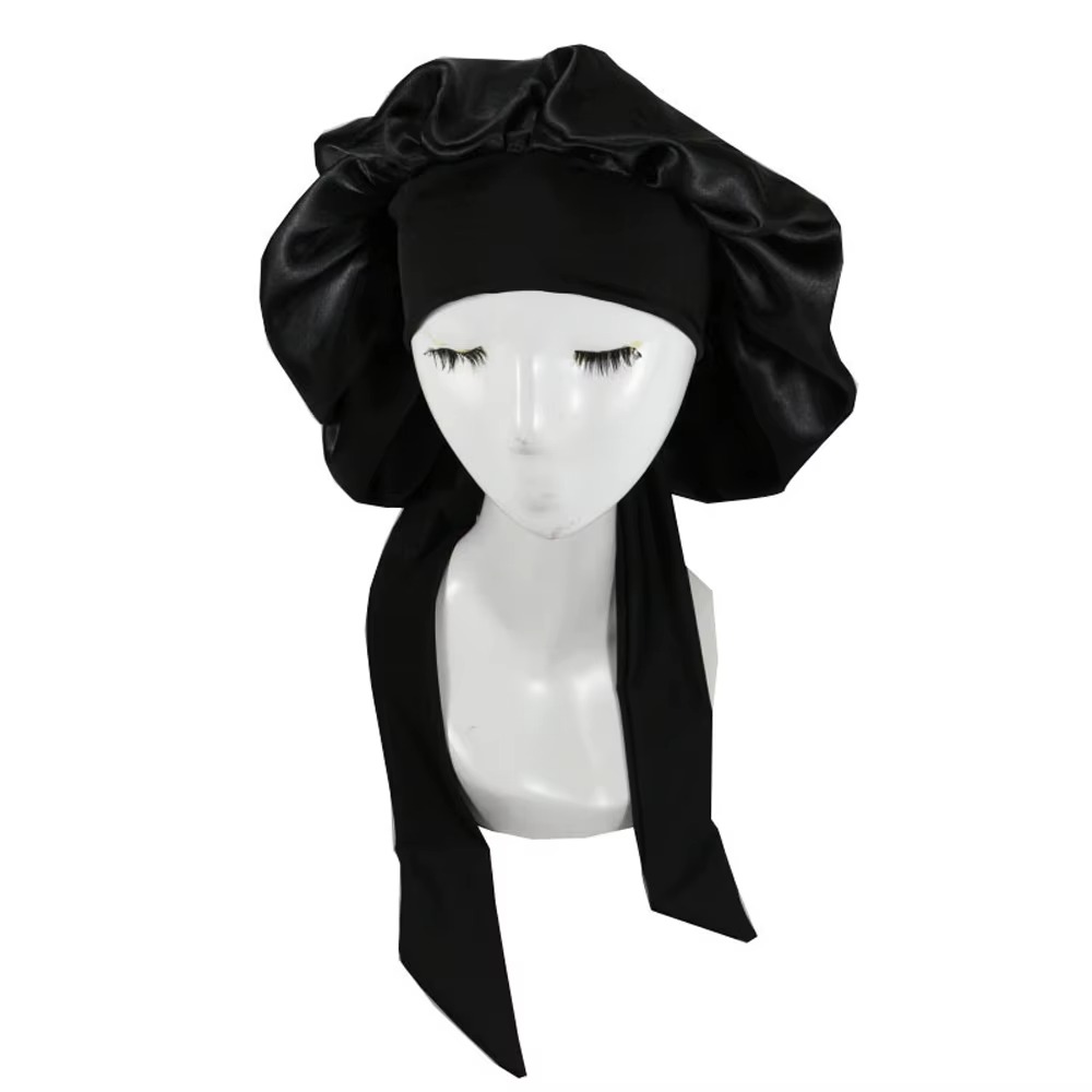 New Satin Solid Sleeping Hat W - مراجعة Satin Hair Bonnet وسعره