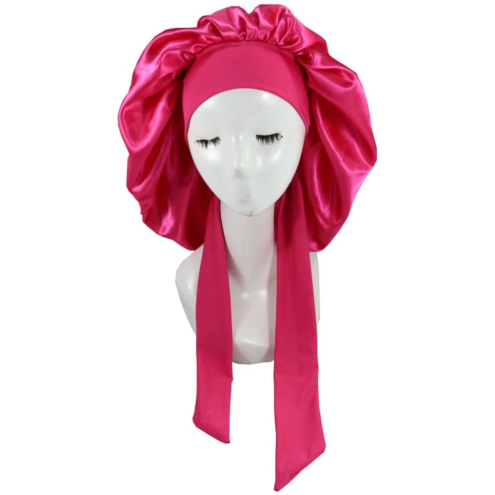 New Satin Solid Sleeping Hat W - مراجعة Satin Hair Bonnet وسعره