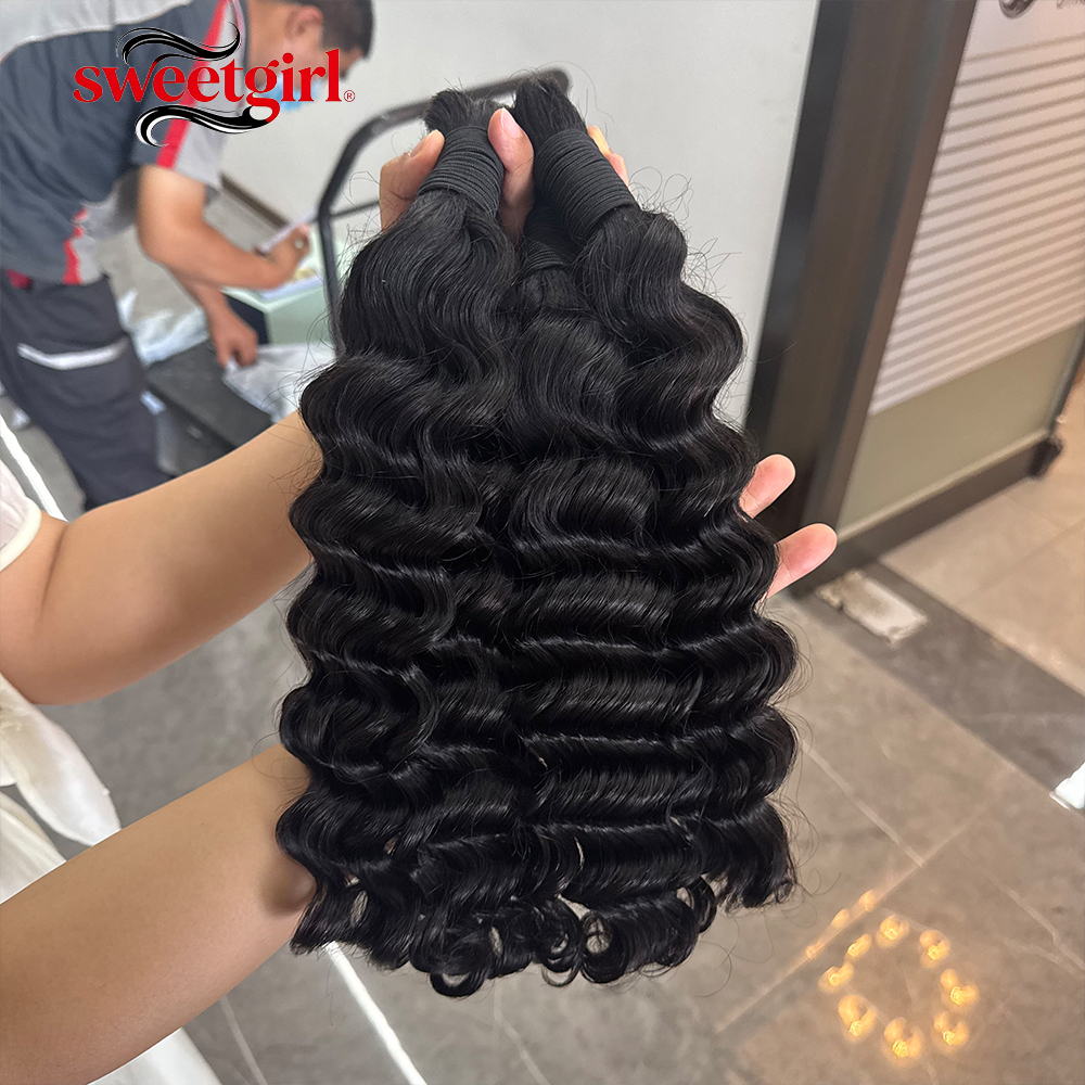 12A Deep Wave Human Hair Bulk  - مراجعة Hair Care Color وسعره