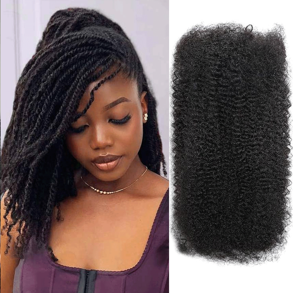 LD Afro Kinky Curly Bulk Human - مراجعة Hair Care Color وسعره