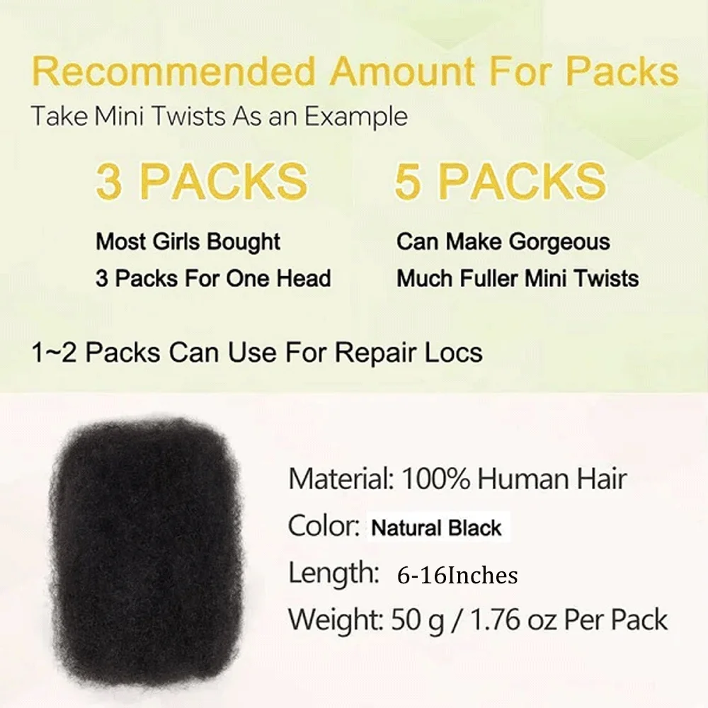 LD Afro Kinky Curly Bulk Human - مراجعة Hair Care Color وسعره