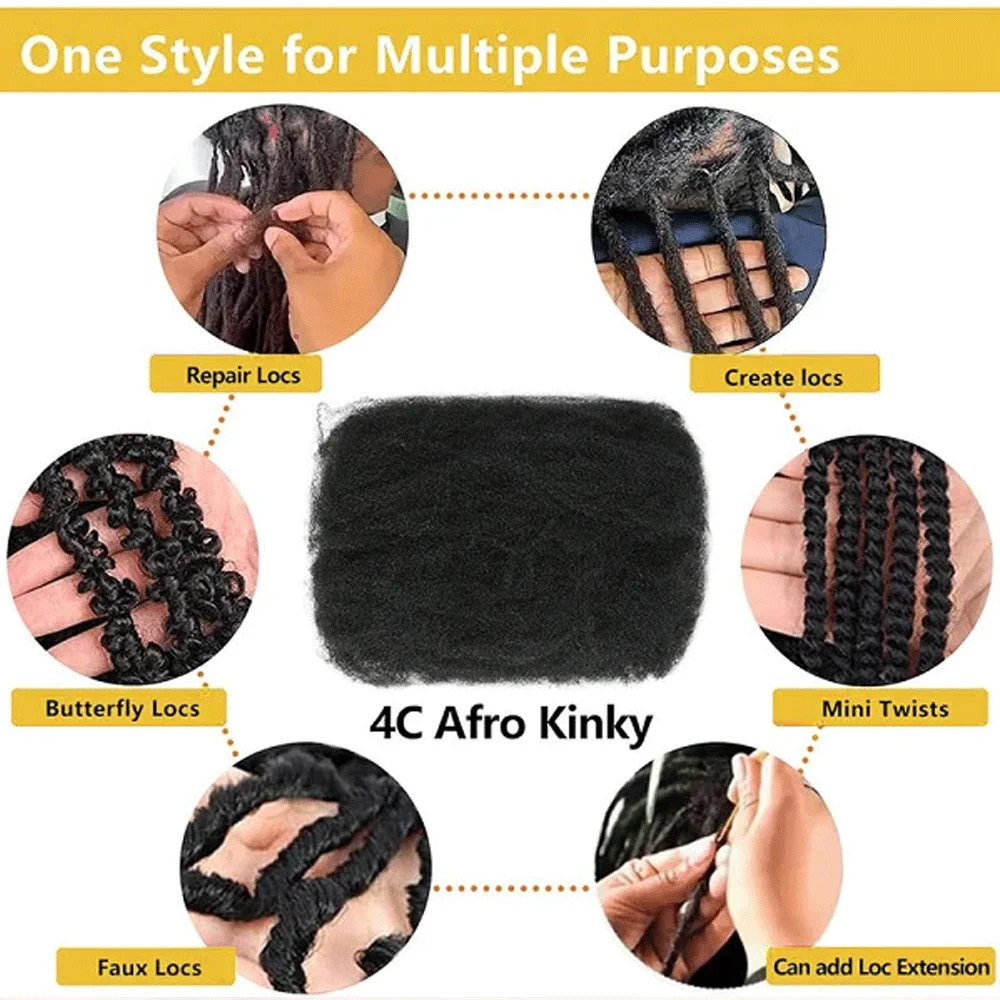 LD Afro Kinky Curly Bulk Human - مراجعة Hair Care Color وسعره