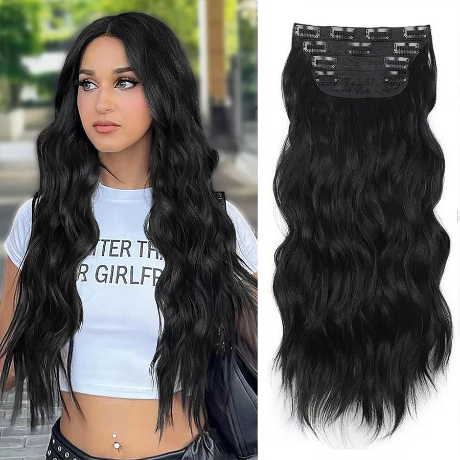 Clip in Long Wavy Hair Extensi - مراجعة Hair Care Women وسعره