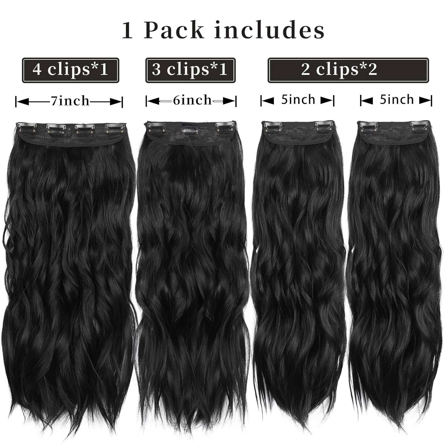 Clip in Long Wavy Hair Extensi - مراجعة Hair Care Women وسعره