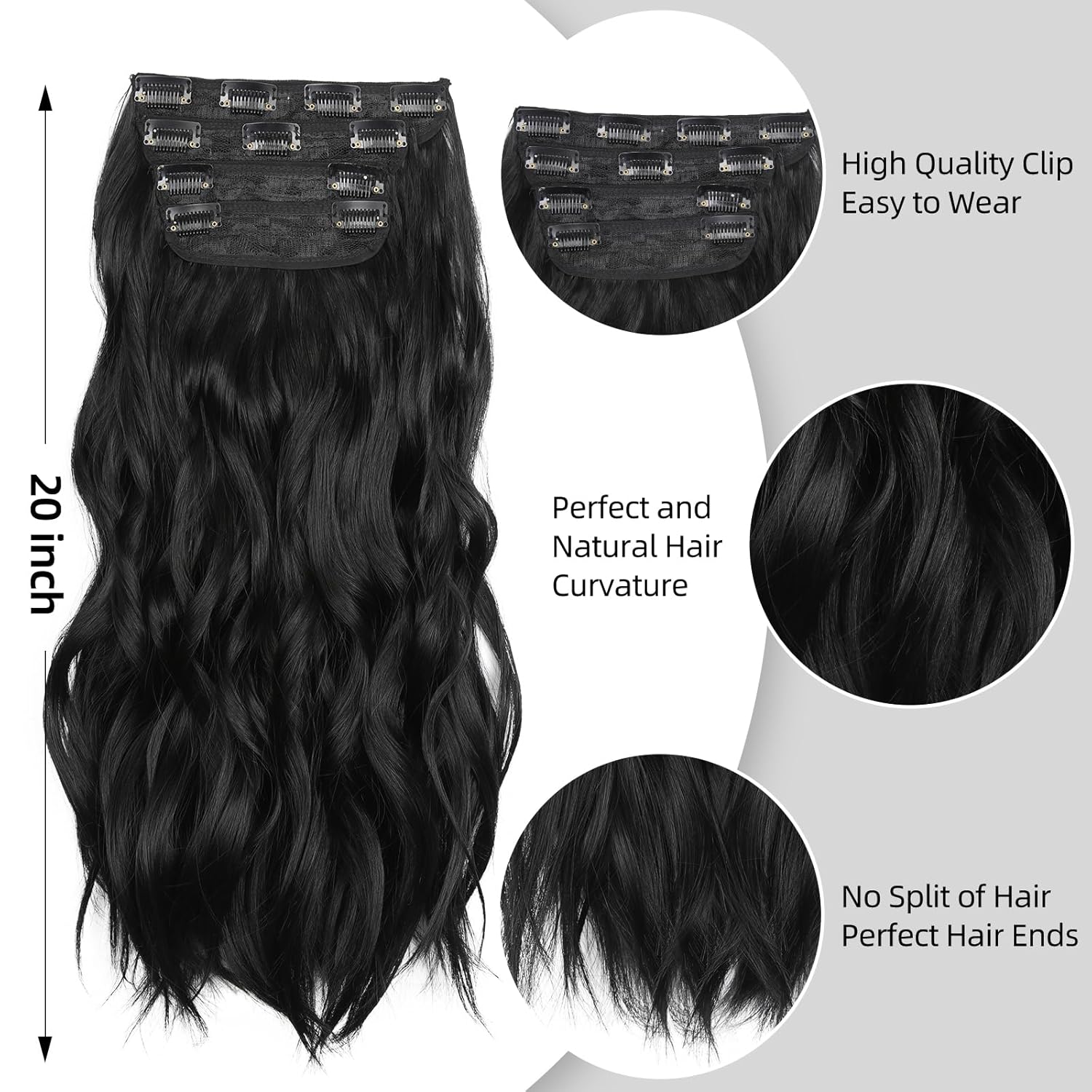 Clip in Long Wavy Hair Extensi - مراجعة Hair Care Women وسعره
