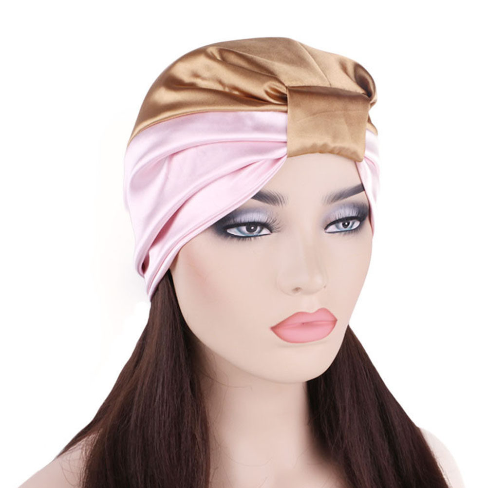Khaki Pink Elastic Sleep Cap N - مراجعة Satin Hair Bonnet وسعره