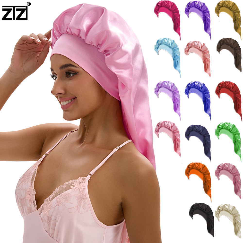 Women Long Satin Bonnet Sleep  - مراجعة Satin Hair Bonnet وسعره
