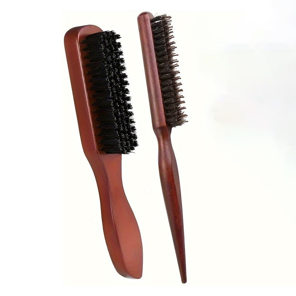 2 Piece Wooden Hair Brush Set  - مراجعة Hair Care Daily Routine وسعره