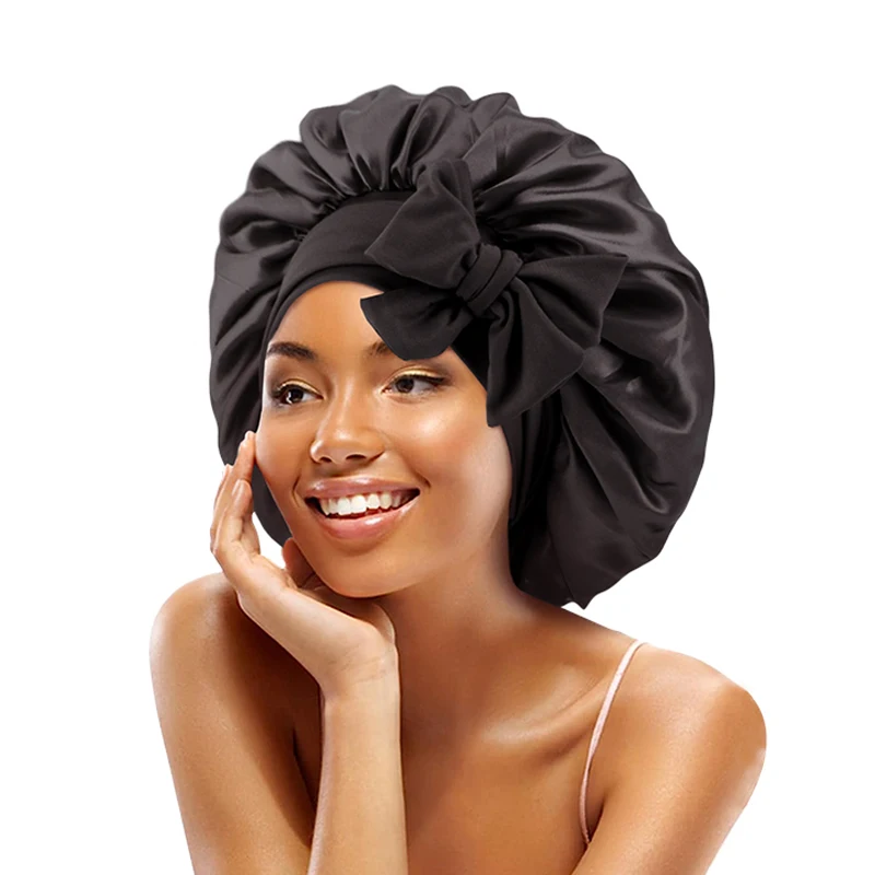 New Satin Solid Sleeping Hat W - مراجعة Satin Hair Bonnet وسعره