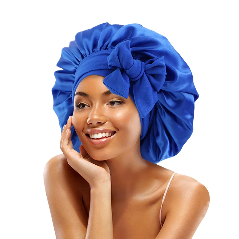 New Satin Solid Sleeping Hat W - مراجعة Satin Hair Bonnet وسعره