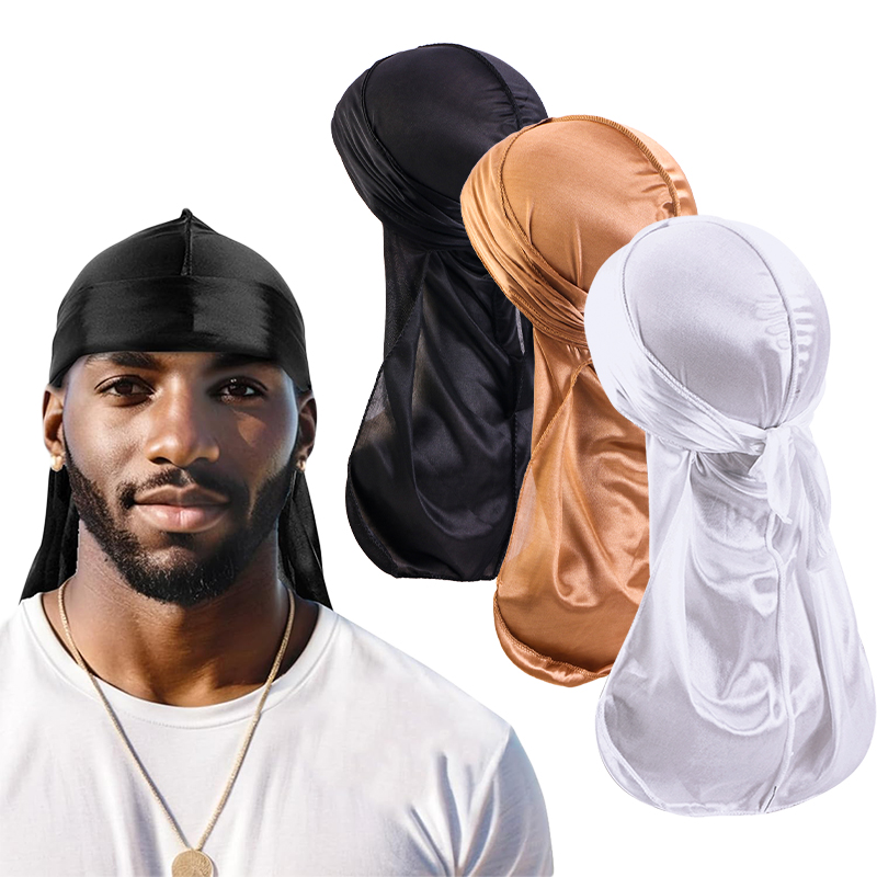3PCS/LOT Long Durag Silk Satin - مراجعة Satin Hair Bonnet وسعره