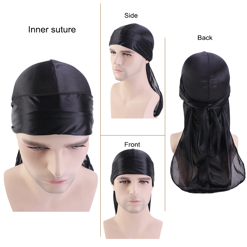 3PCS/LOT Long Durag Silk Satin - مراجعة Satin Hair Bonnet وسعره