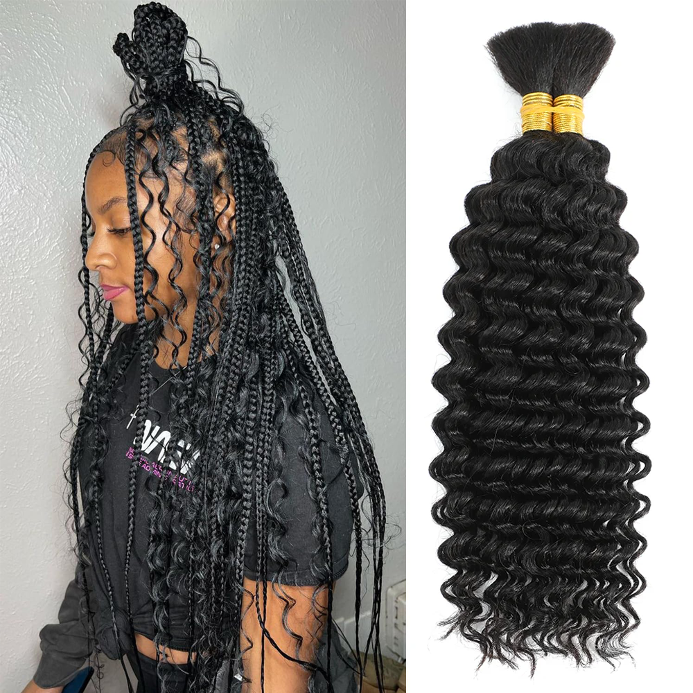 Bulk Human Hair Deep Wave For  - مراجعة Hair Care Color وسعره