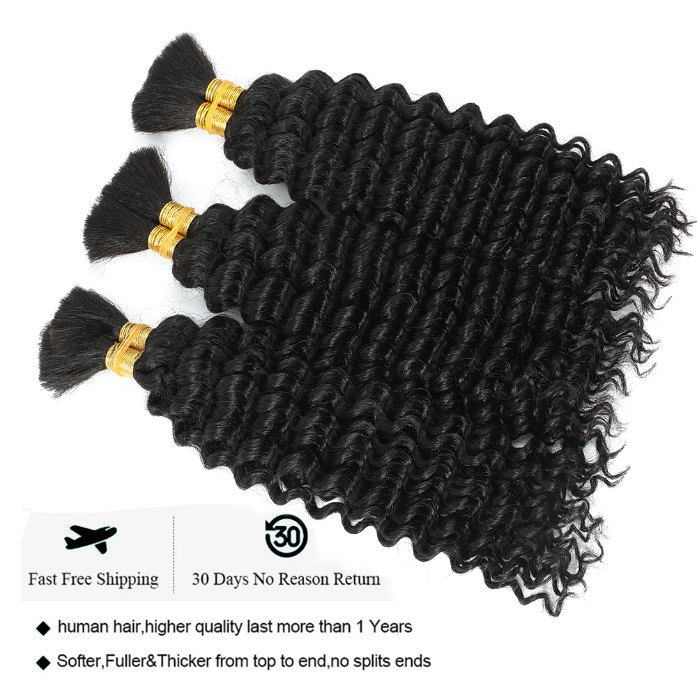Bulk Human Hair Deep Wave For  - مراجعة Hair Care Color وسعره