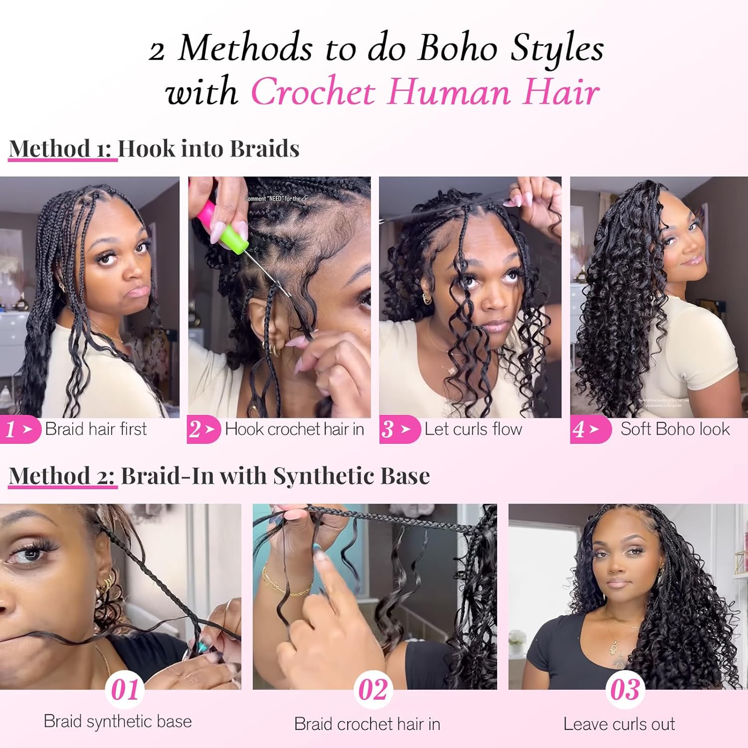 Crochet Human Hair Lightweight - مراجعة Hair Care Color وسعره