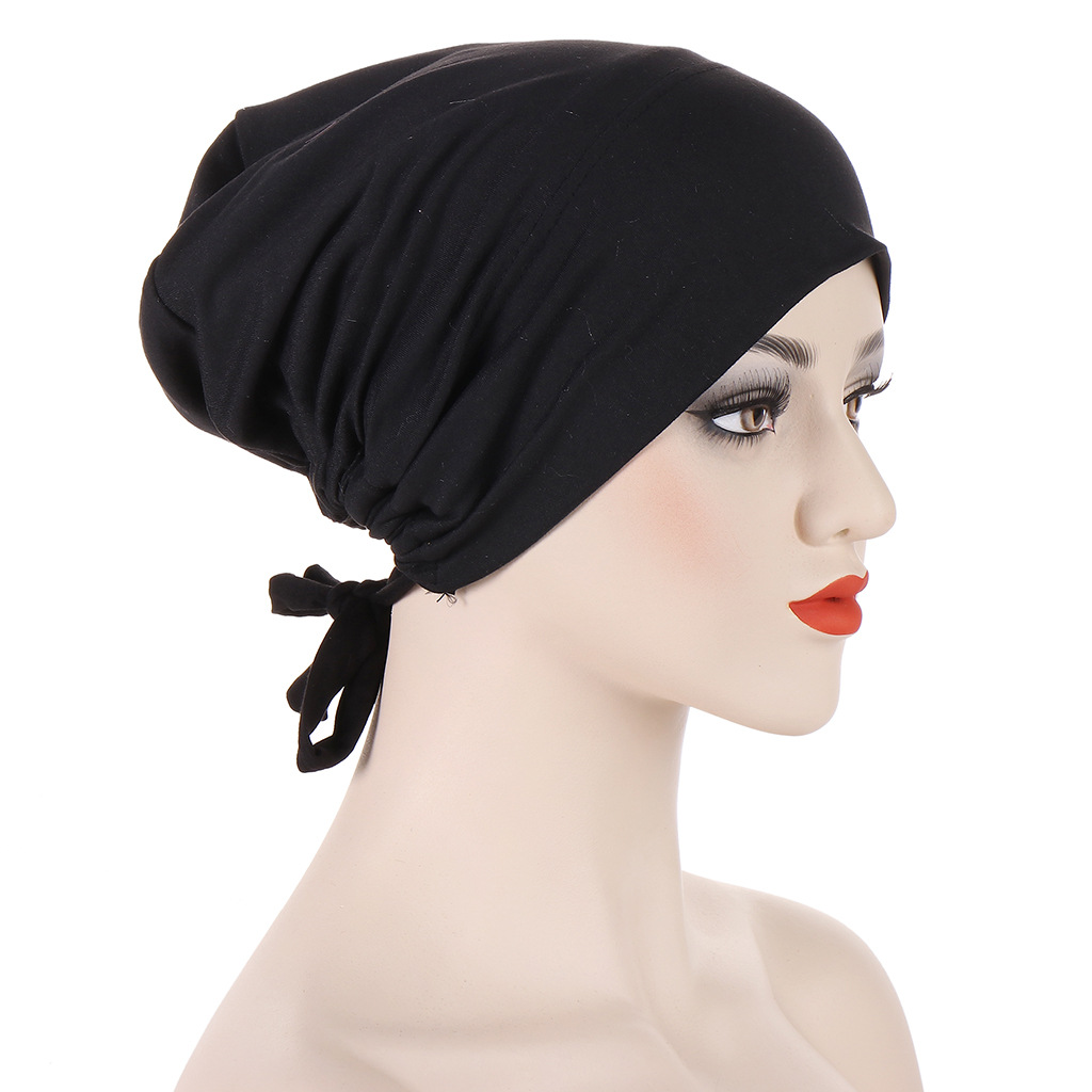Double Layer Satin Hijab Cap f - مراجعة Satin Hair Bonnet وسعره