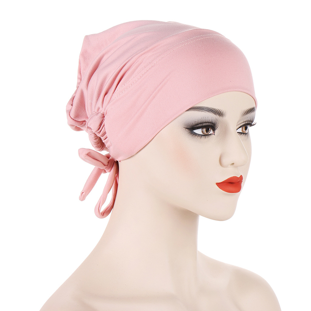 Double Layer Satin Hijab Cap f - مراجعة Satin Hair Bonnet وسعره
