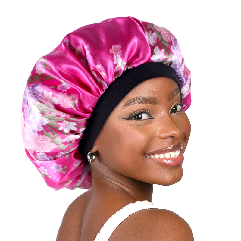 Women Satin Bonnet Elastic Wid - مراجعة Satin Hair Bonnet وسعره
