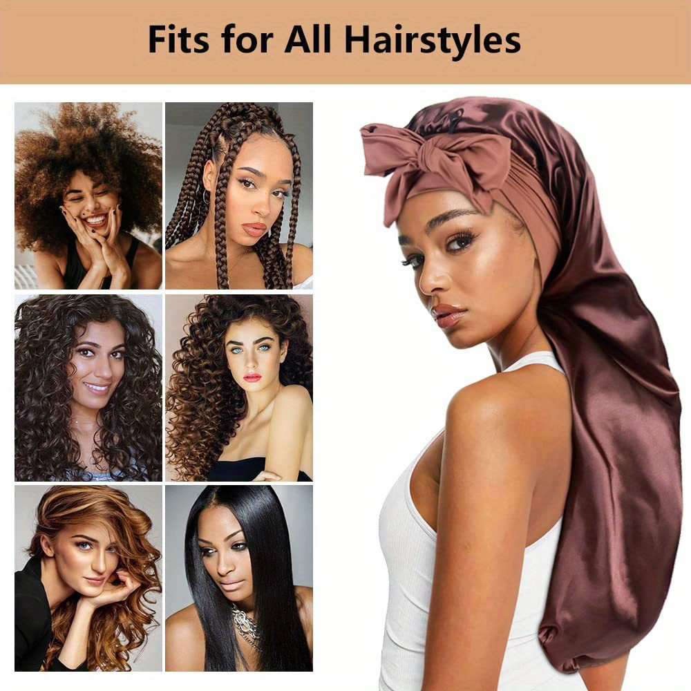 2pcs Extra-Large Satin Bonnets - مراجعة Satin Hair Bonnet وسعره