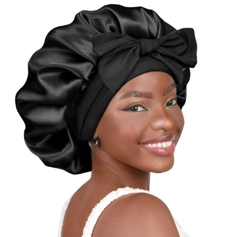 1pc Satin Silk Hair Bonnet Adj - مراجعة Satin Hair Bonnet وسعره