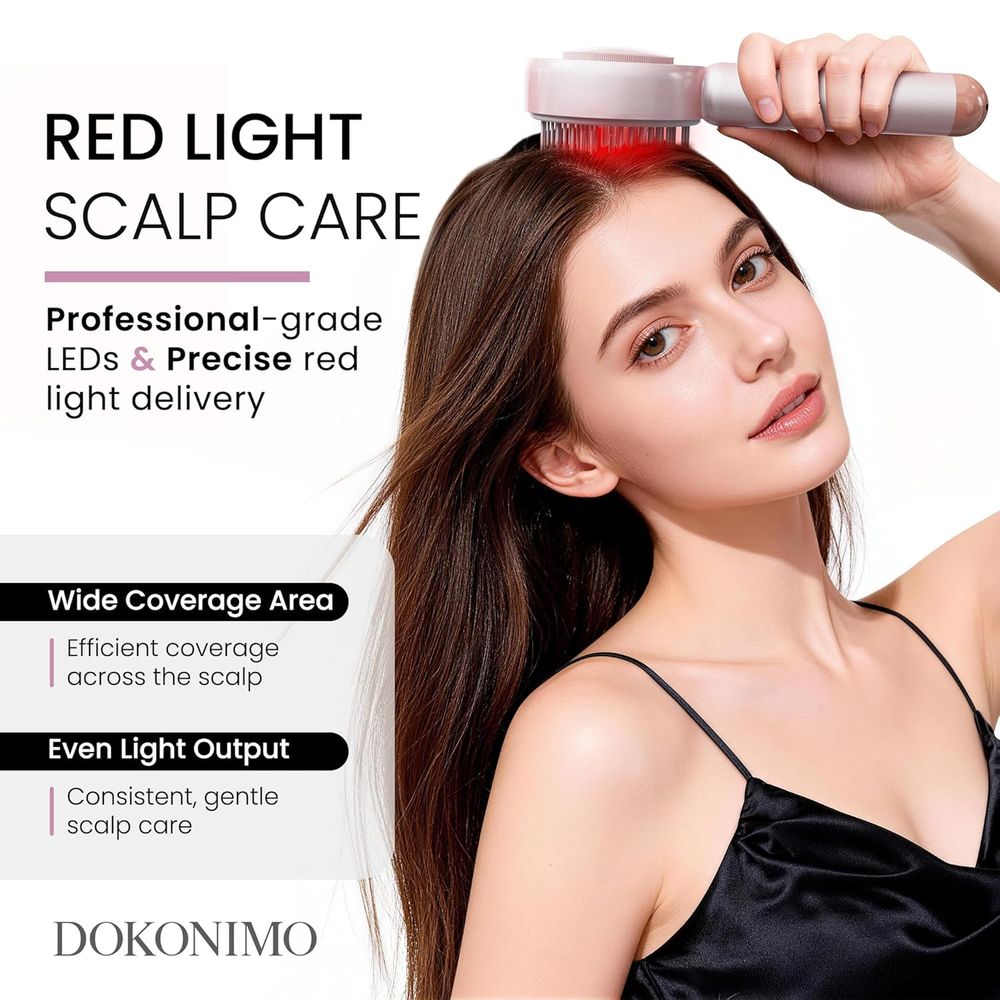 3-in-1 Red Light Hair Brush wi - مراجعة Hair Care Daily Routine وسعره