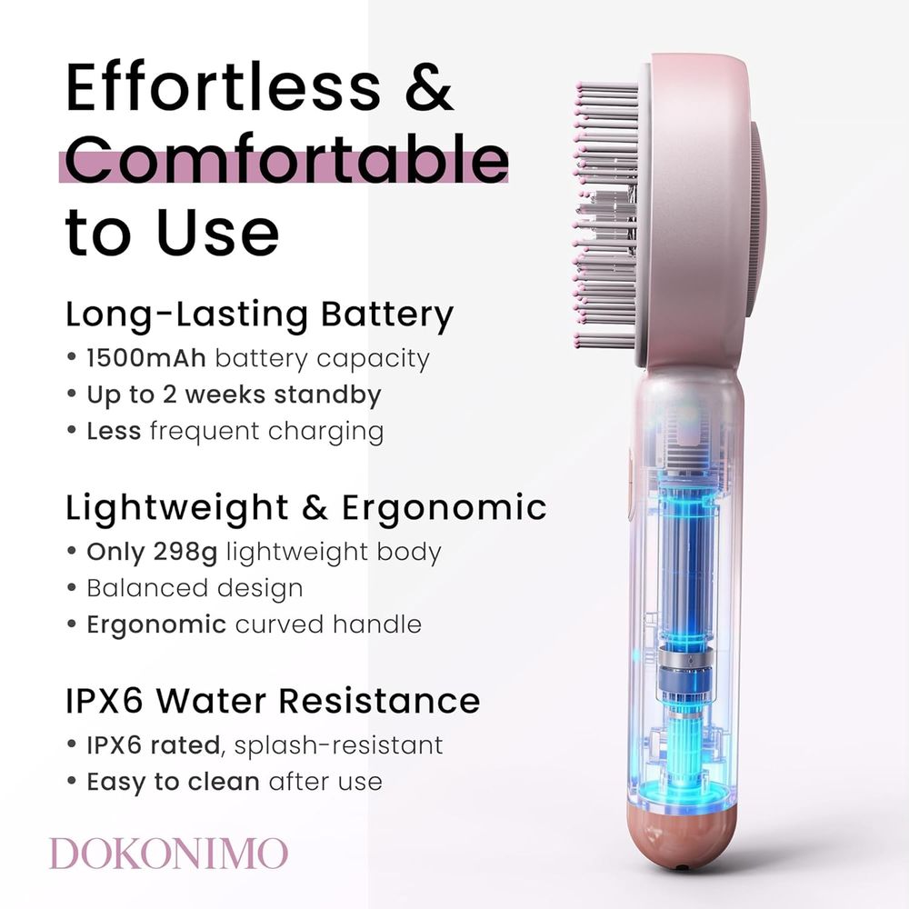 3-in-1 Red Light Hair Brush wi - مراجعة Hair Care Daily Routine وسعره