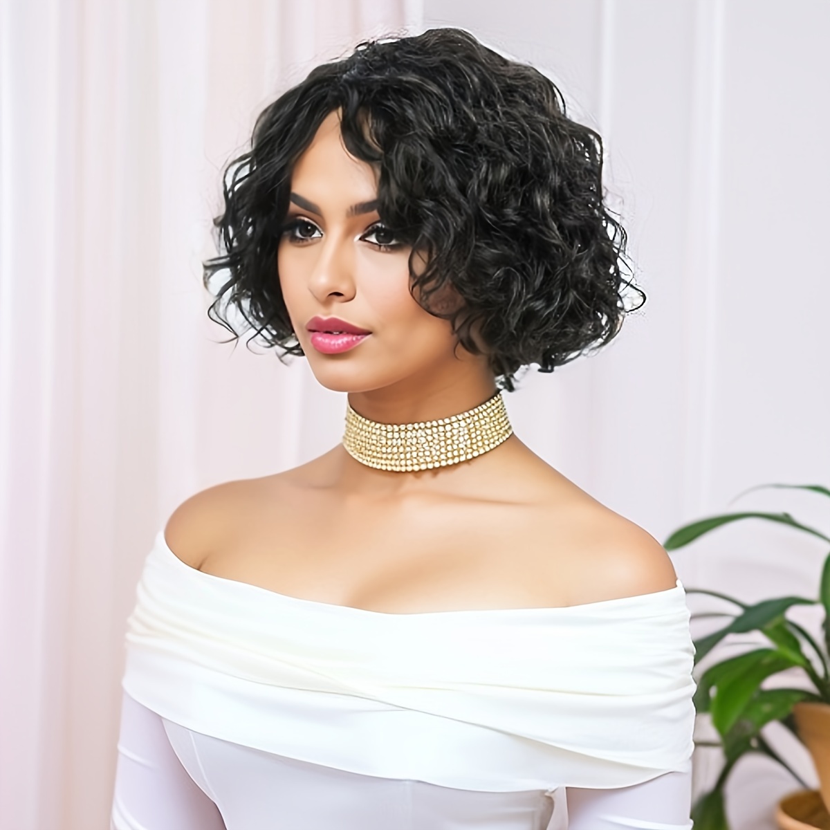 Curly Human Hair Wigs Full Mac - مراجعة Hair Care Women وسعره