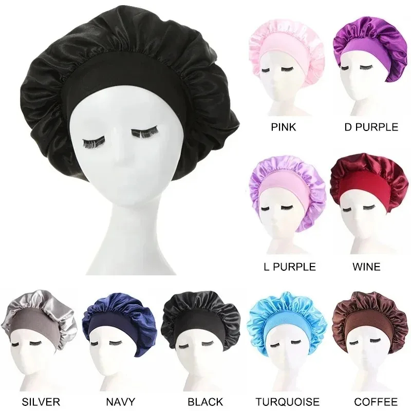 1-4pcs Women Night Sleep Hair  - مراجعة Satin Hair Bonnet وسعره