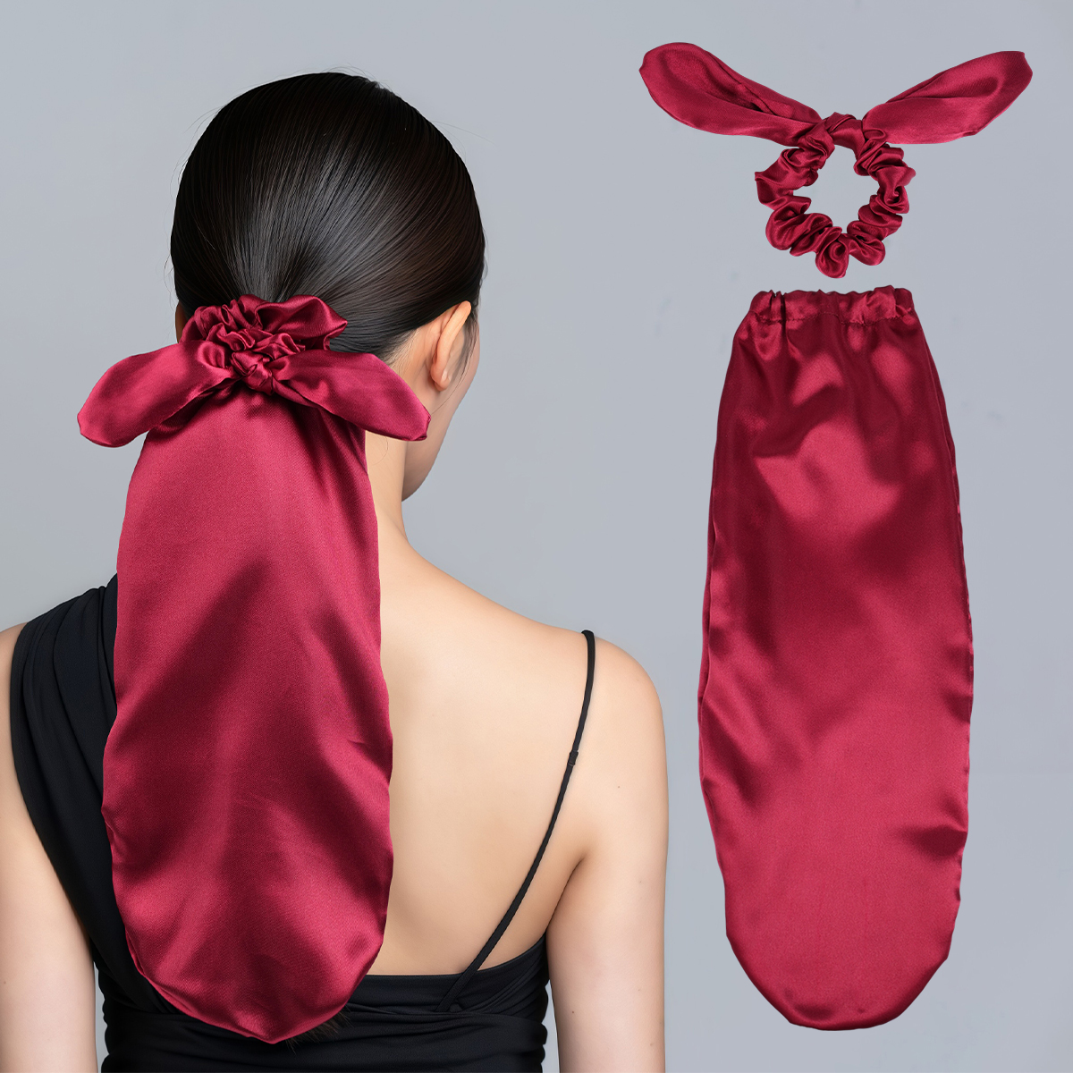 Satin Sleep Cap with Hair Bow  - مراجعة Satin Hair Bonnet وسعره