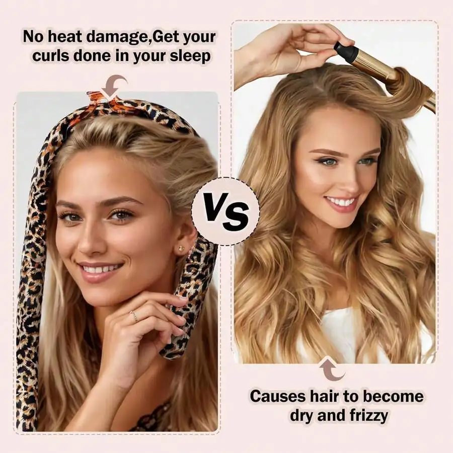 Heatless Curling Rod Set With  - مراجعة Satin Hair Bonnet وسعره